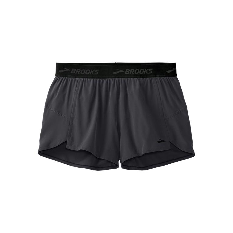 Brooks Chaser 3 - Womens Running Shorts - Asphalt/Darkgey (89025GEJD)